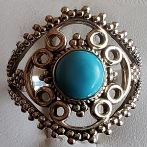 Genuine Blue Mojave Turquoise Ring Size 8.5